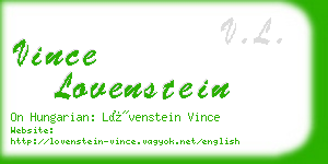 vince lovenstein business card